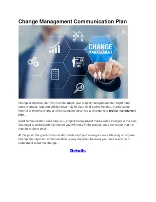 change management communication plan