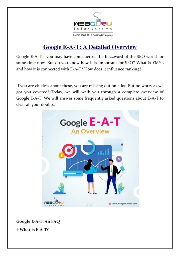 google e a t a detailed overview