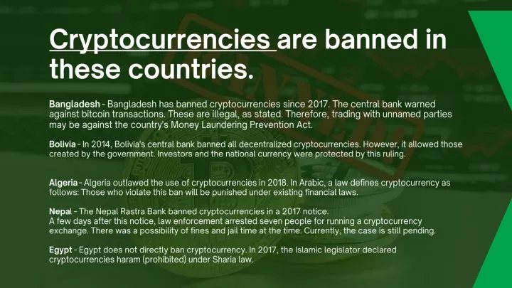 PPT - Cryptocurrencies Are Banned In These Countries. PowerPoint ...