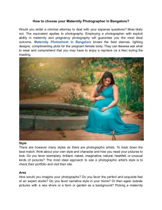 how to choose your maternity photographer