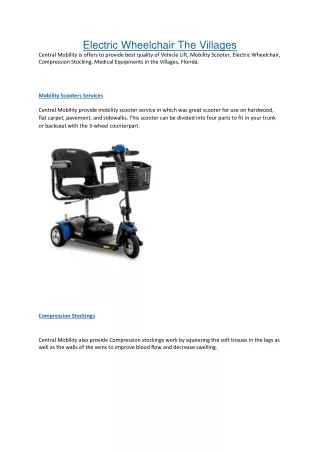 electric wheelchair the villages central mobility