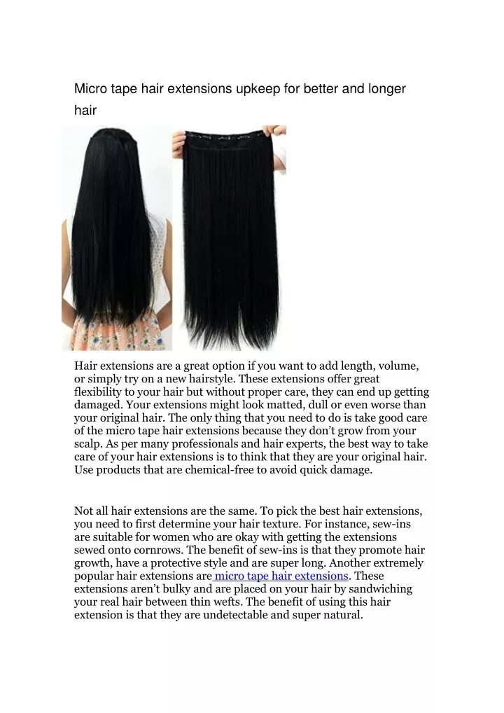 micro tape hair extensions upkeep for better