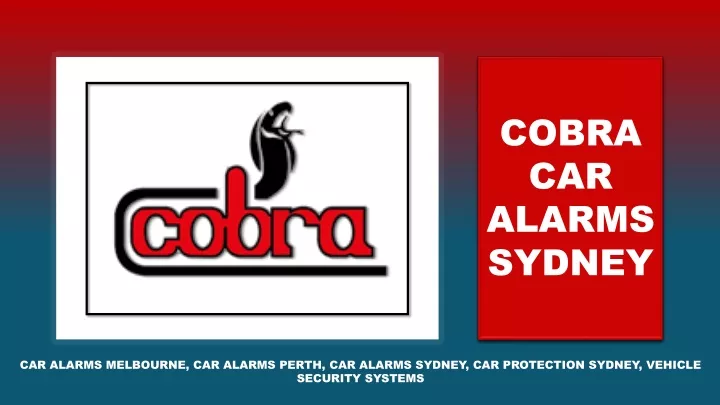 cobra car alarms sydney