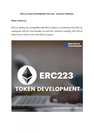 erc223 token development services security