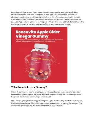 roncuvita apple cider vinegar vitamin gummies