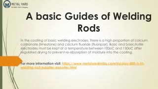 a basic guides of welding rods