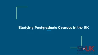 Studying Postgraduate Courses in the UK