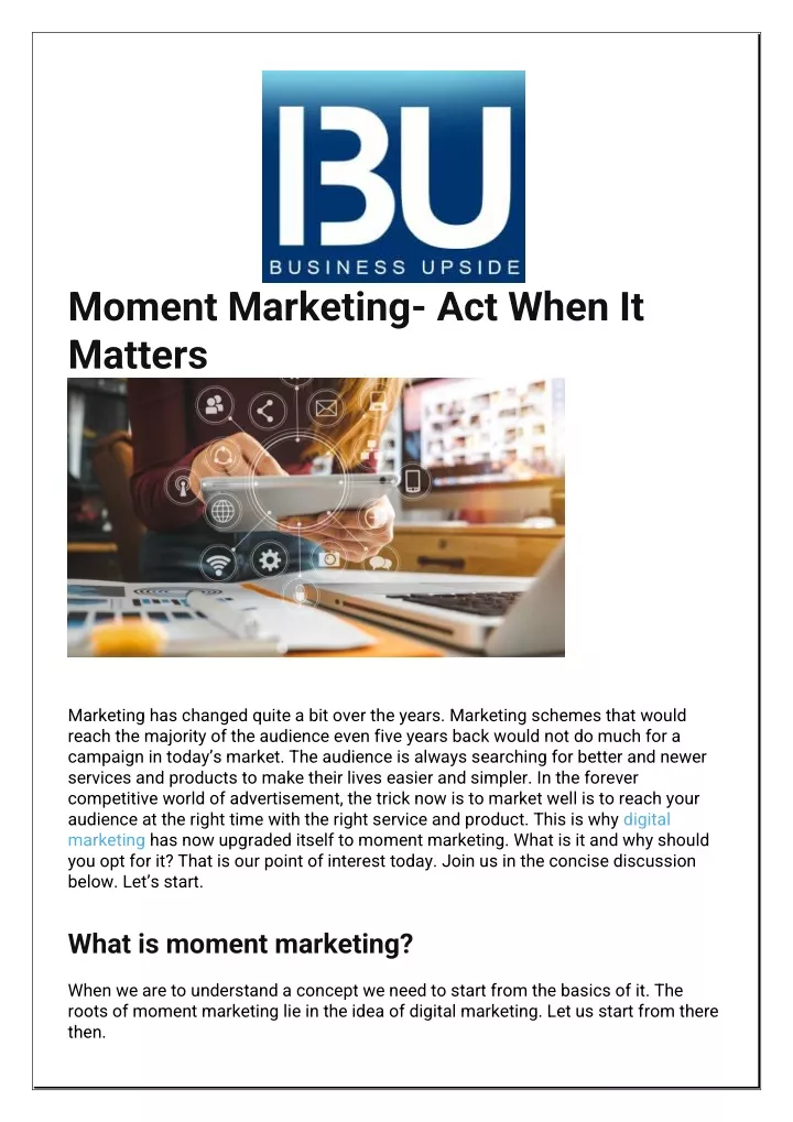moment marketing act when it matters
