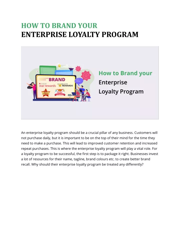 how to brand your enterprise loyalty program