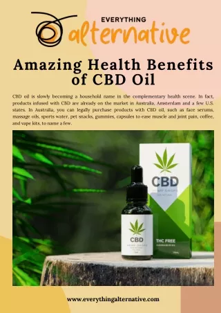 Amazing Health Benefits of CBD Oil