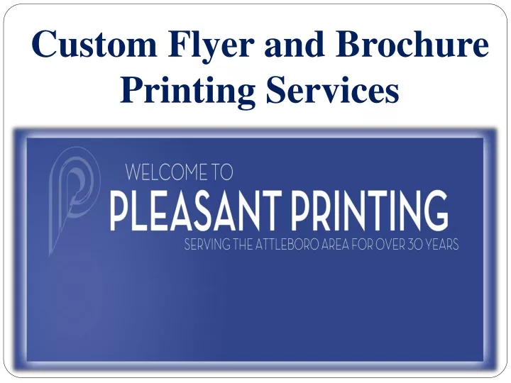 custom flyer and brochure printing services