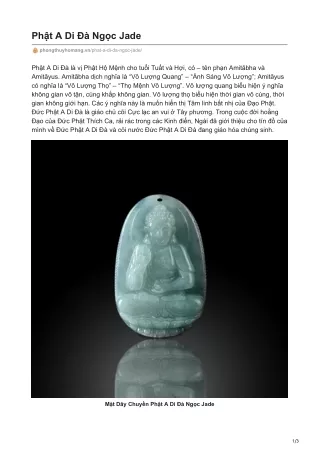 Phật A Di Đà Ngọc Jade