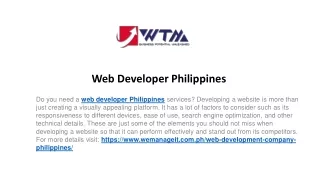 Web Developer Philippines