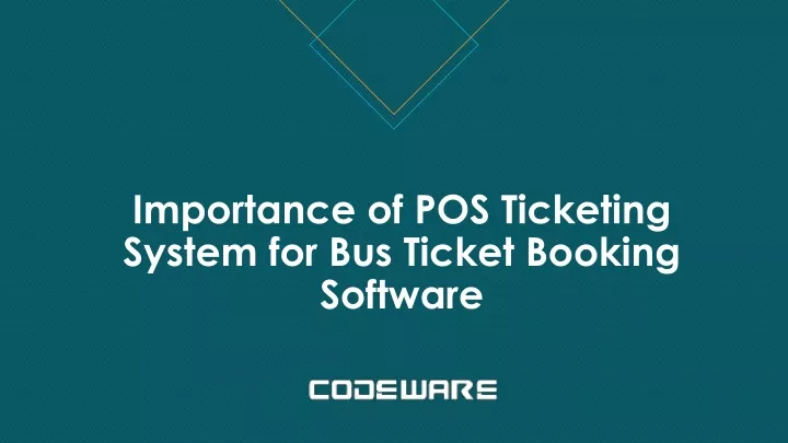 importance of pos ticketing system for bus ticket booking software