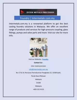foundry intermetals com my