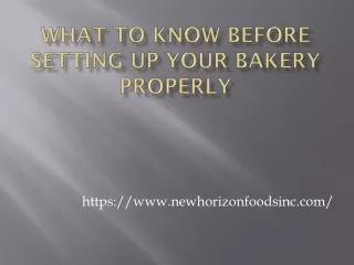 what to know before setting up your bakery properly