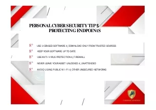 Personal cyber security tips