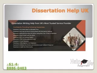 Assured High Grades in Your Subject with Dissertation Help UK