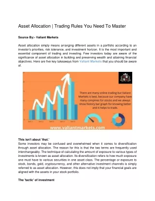 asset allocation trading rules you need to master