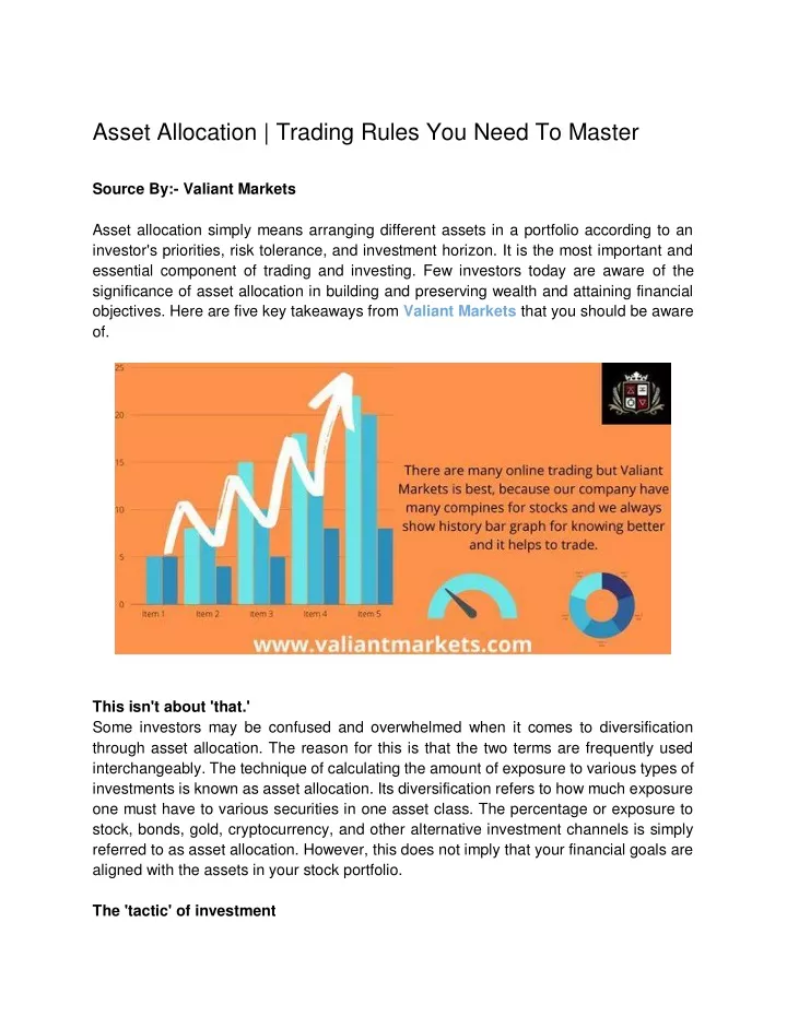 asset allocation trading rules you need to master