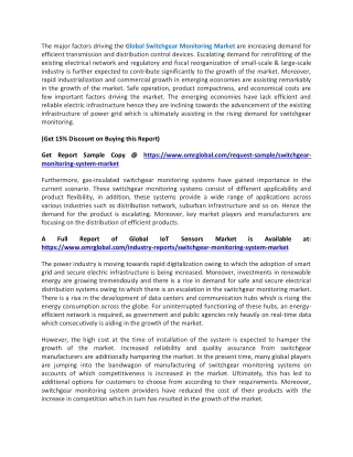 the major factors driving the global switchgear