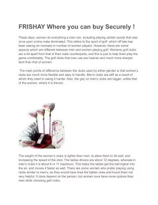 frishay where you can buy securely