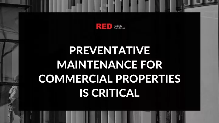 preventative maintenance for commercial