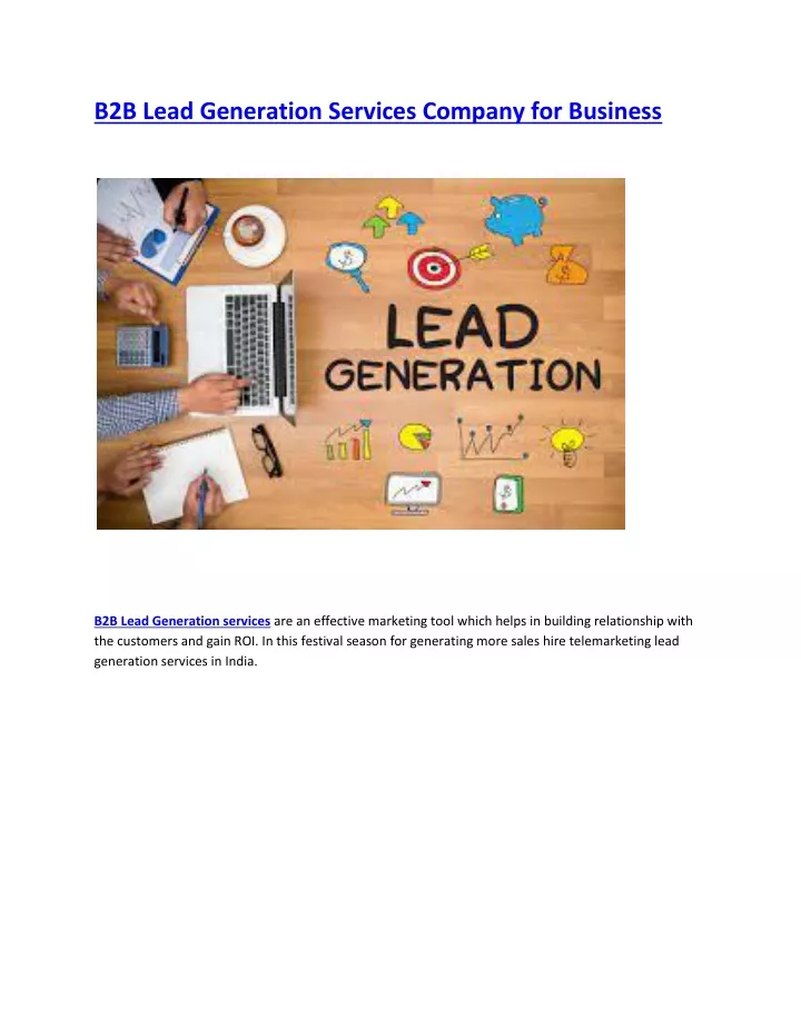 b2b lead generation services company for business