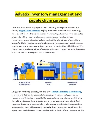 advatix inventory management and supply chain