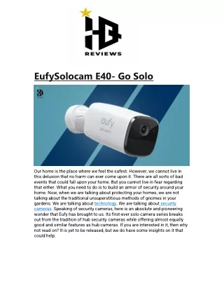 eufysolocam e40 go solo