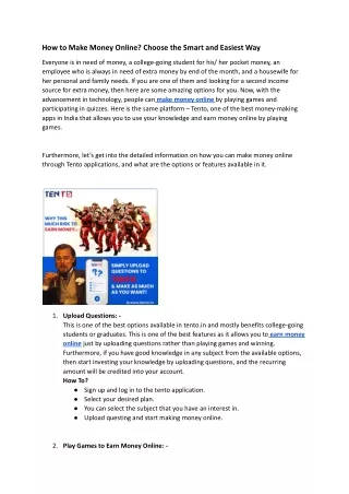 How to Make Money Online_Choose the Smart and Easiest Way.docx