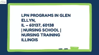 LPN Programs in Glen Ellyn, IL – 60137, 60138  Nursing School  Nursing Training Illinois