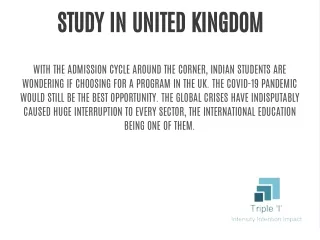 STUDY IN UNITED KINGDOM