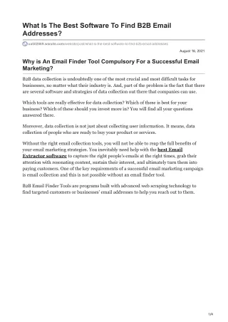 what is the best software to find b2b email