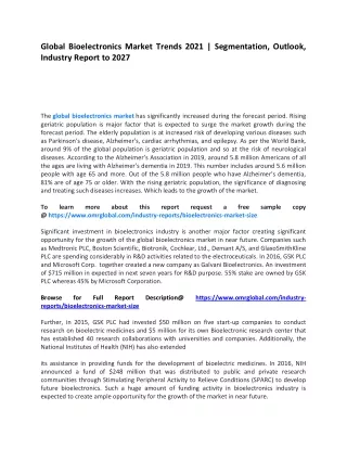 global bioelectronics market trends 2021