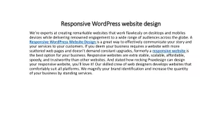 responsive wordpress website design