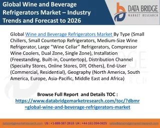 Global Wine and Beverage Refrigerators Market