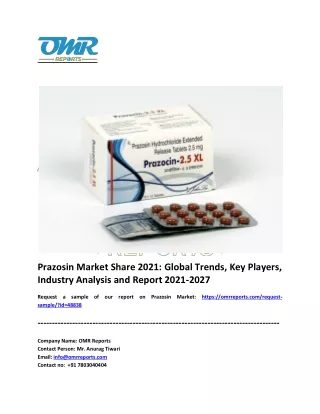 prazosin market share 2021 global trends