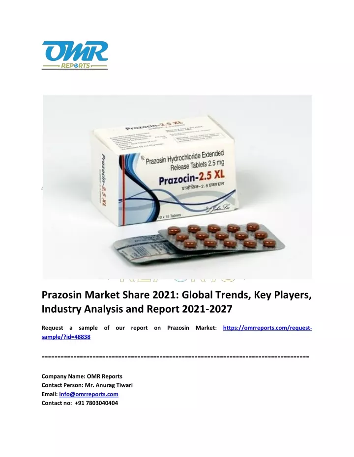 prazosin market share 2021 global trends