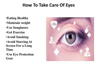 How To Take Care Of Eyes