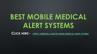 Best Mobile Medical Alert Systems