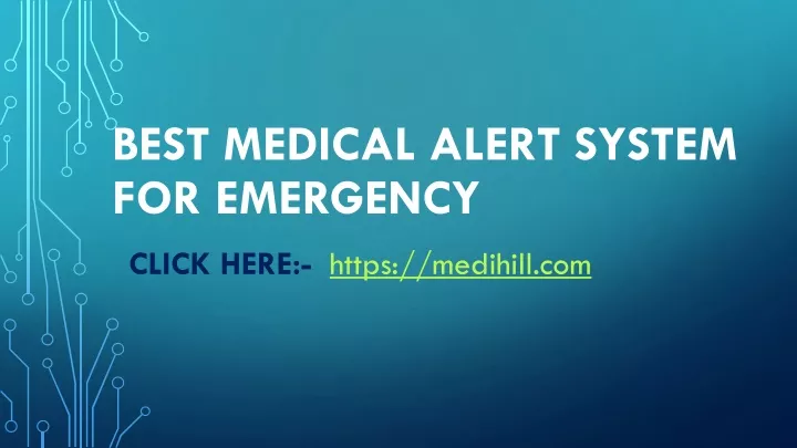 best medical alert system for emergency