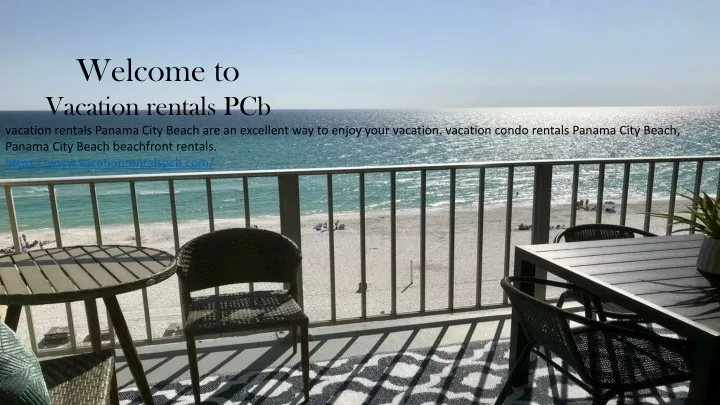 welcome to vacation rentals pcb