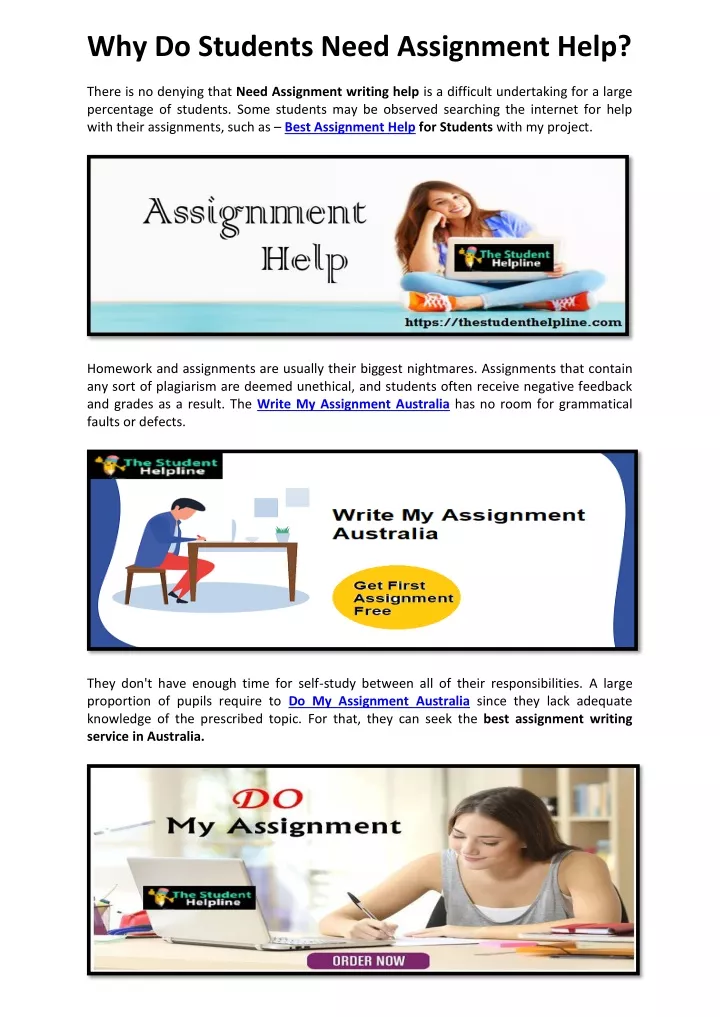 why do students need assignment help there