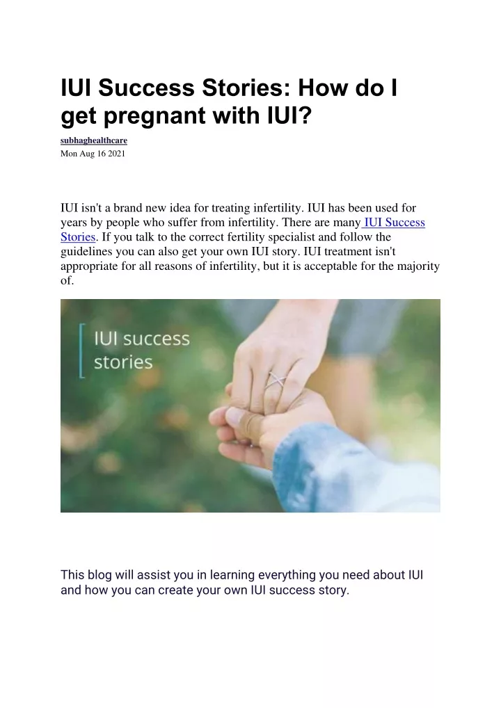iui success stories how do i get pregnant with iui
