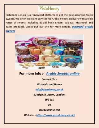 Arabic Sweets online asa