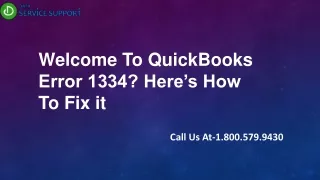 What is QuickBooks Error 1334?How to Resolve it?