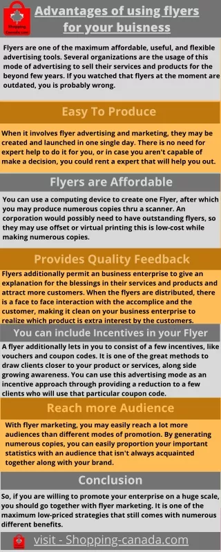 advantages of using flyers for your buisness