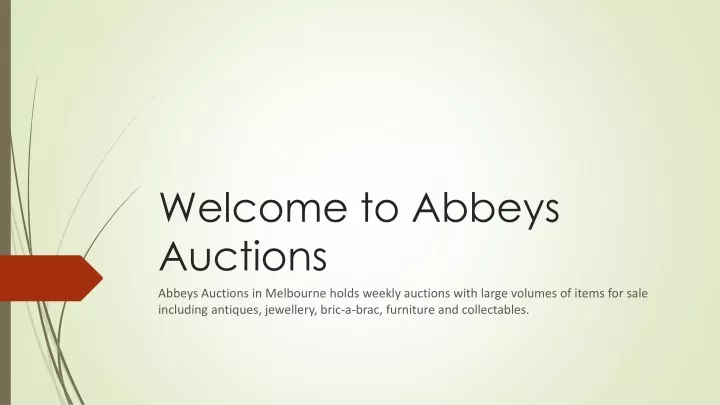 welcome to abbeys auctions
