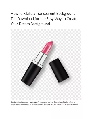 how to make a transparent background tap download
